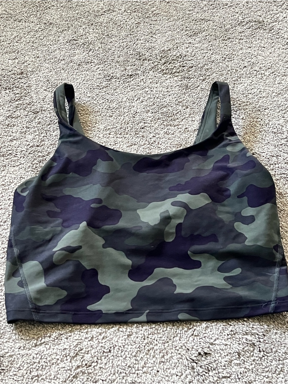 Camo Print Crop Tank Top